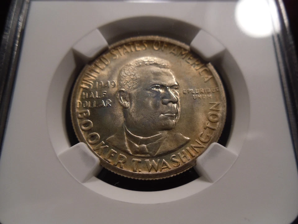 1949 MS67 Booker T Washington Silver Commemorative NGC Certified Superb Gem - Image 4 of 4
