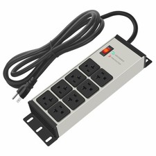 Heavy Duty Power Strip Surge Protector 20 AMP, 8 Outlets 12Gauge Extension Cord