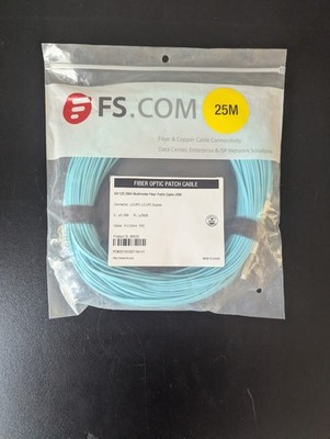 25m (82ft) Fiber Patch Cable, 2 Fibers, LC UPC Duplex to LC UPC Duplex