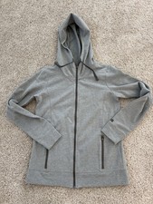 Columbia Titanium Women's Gray Full Zip Fleece Hoodie Hood Pockets Size S
