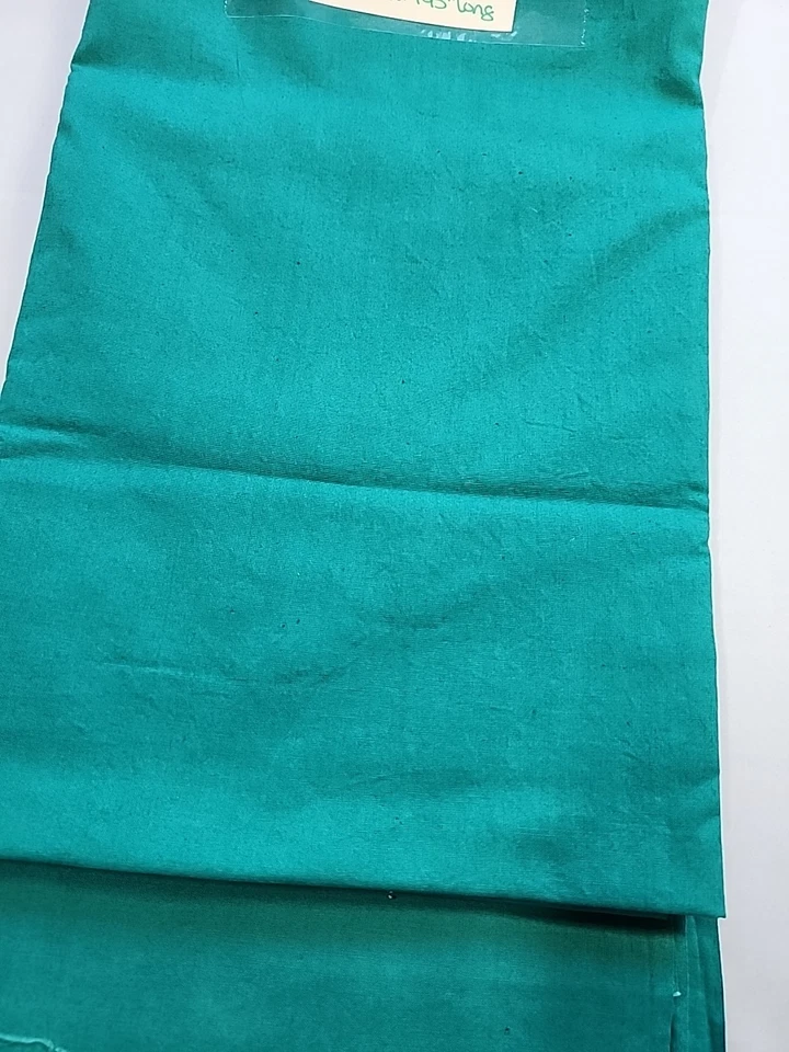Sea Green Teal Green Cotton Sewing Craft Fabric 34.5" Wide x 143" Vtg 3.9 Yards - Image 2 of 4