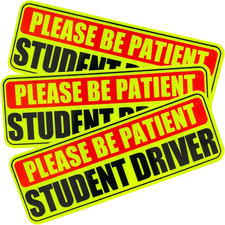 Student Driver Magnet for Car/Truck 3Pcs, Please Be Patient Student Driver, M...