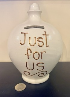 Terramundi Money Pot With Good Fortune Coin “just for us”