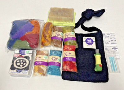 Needle Felting Supplies Lot Mix Bag Colors  Some New