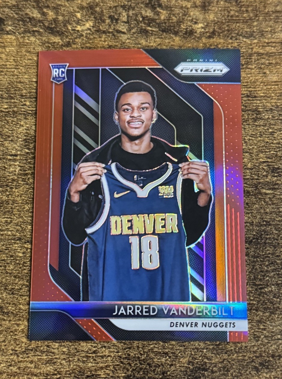 2018-19 Panini Prizm Jarred Vanderbilt #42 Red Prizm /299 RC Nuggets SSP Free