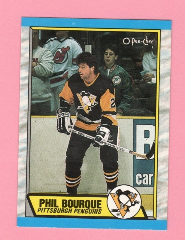 1989-90  O-Pee-Chee Phil Bourque #19 Pittsburgh Penguins