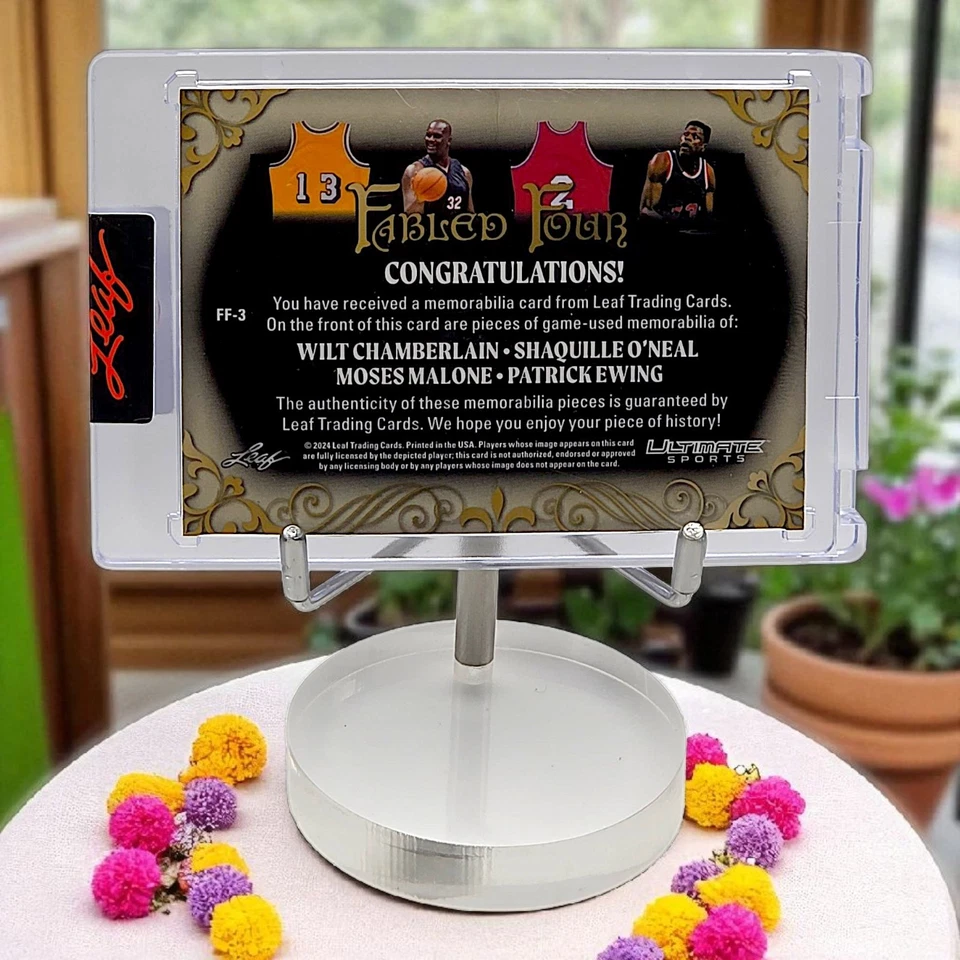 2024 Ultimate Sports Fabled Four Chamberlin O'Neal Malone Ewing Jersey Patch 2/8 - Image 2 of 2