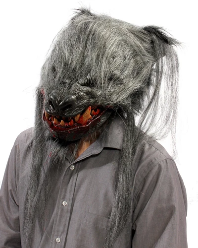 Zagone Killer Kick Ass Wolf Mask, Werewolf, Wolfman, Grey