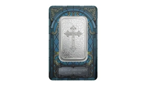 Cross Of Christianity - 1 Oz .999 Fine Silver Bar 2026 Pamp Assay/TEP - IN STOCK