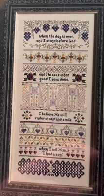 INDIGO ROSE KIT ''My Son'' Catherine Strickler includes fabric and specialty floss