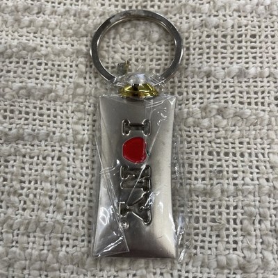 Silver Toned I Love New York  I   NY  Souvenir Keychain NIP