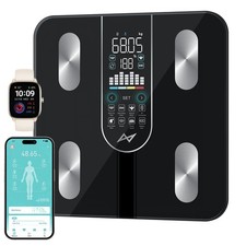 AXV Scale for Body Weight, 4-Electrode Smart Digital Bathroom Scale with BMI ...