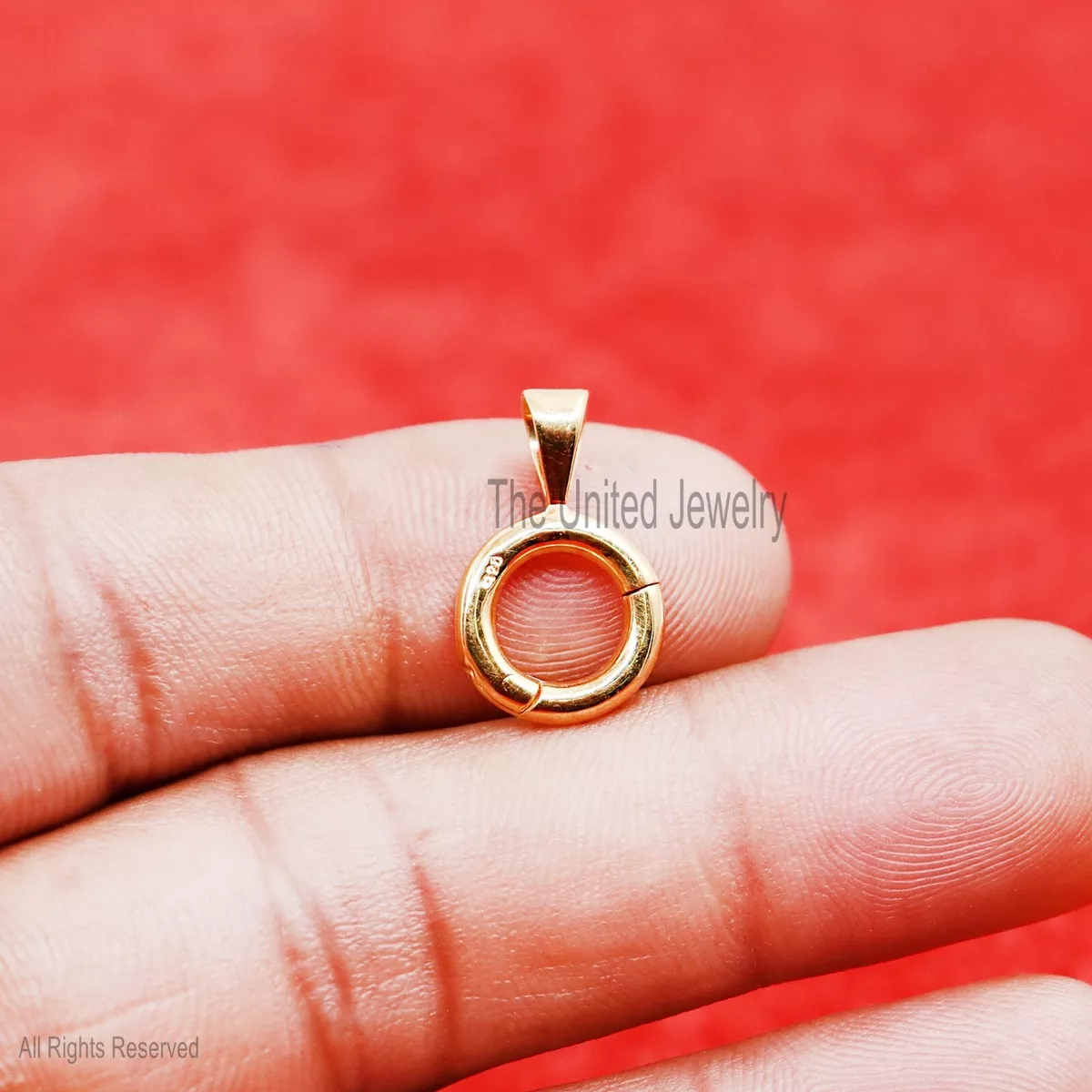 Necklace charm holder ring discount