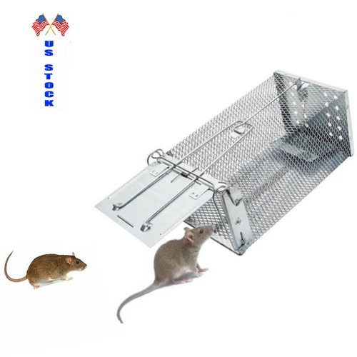 1 Door Humane Rat Live Trap for Rabbits Cat Squirrel  Rodent Control Catch Cage