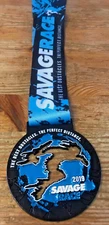 Savage Race Medal 2019 Race Finisher Diecut Award Coin Lanyard