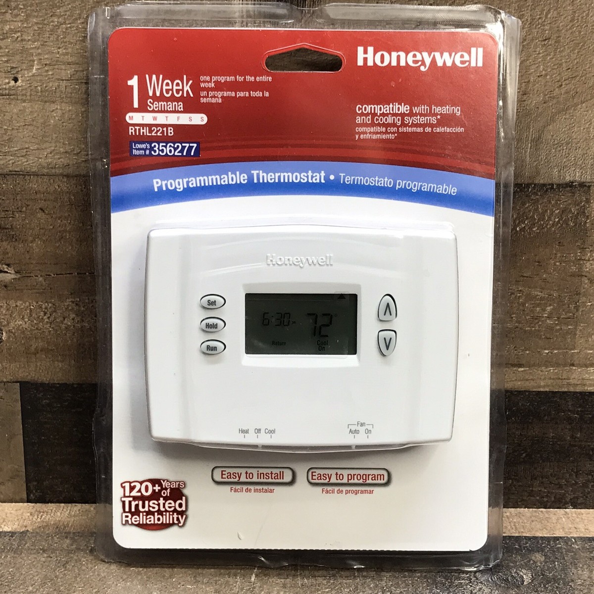 Honeywell Thermostat Rthl221b1008 Honeywell Digital 1-Week