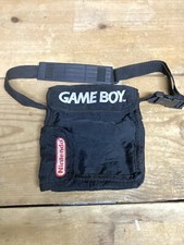 VINTAGE ORIGINAL NINTENDO GAME BOY BLACK CARRY CASE SOFT SHOULDER BAG w/ POCKETS
