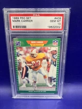 Mark Carrier 1989 Pro Set #409 PSA 10 Buccaneers Football Pop