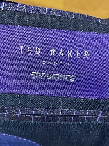 Ted Baker Endurance Men’s 2 Pieces Wool Suit Size 42S Pants Size 35X29 Striped - Picture 10 of 20