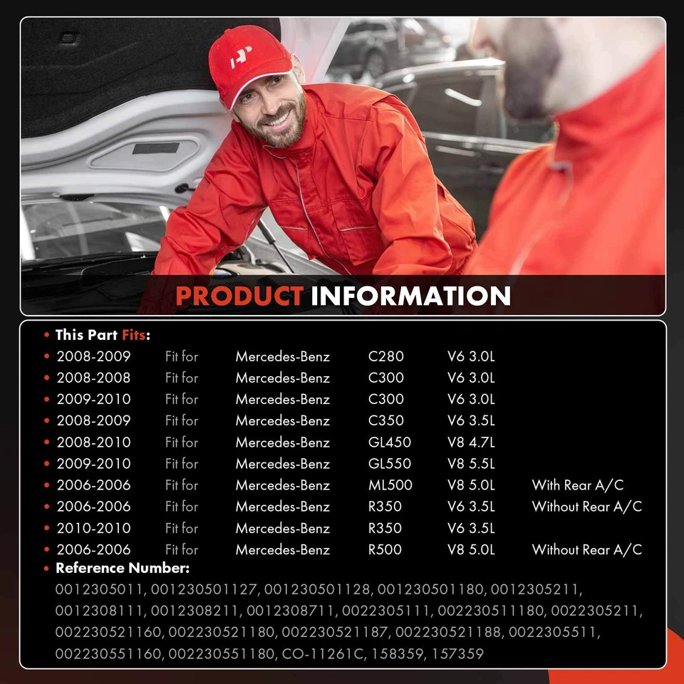 Nuevo compresor de aire acondicionado con embrague para Mercedes-Benz C280 C300 C350 GL450 GL550 R350 Foto 2 de 4