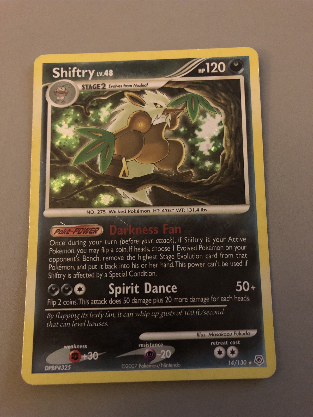 2007 Pokemon Diamond & Pearl #14 Shiftry Holofoil 14/130 NM lP