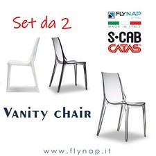 SEDIA POLICARBONATO SCAB DESIGN VANITY CHAIR CASA BAR RISTORANTI BISTROT SEDIE