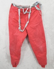 Vintage Ted Williams Red Quilted Insulated Snow Pants by Sears Distressed As Is