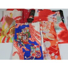 5pcs set children's Girls' Kimono Bulk sale VTG Japanese Antique Silk etc. KD30