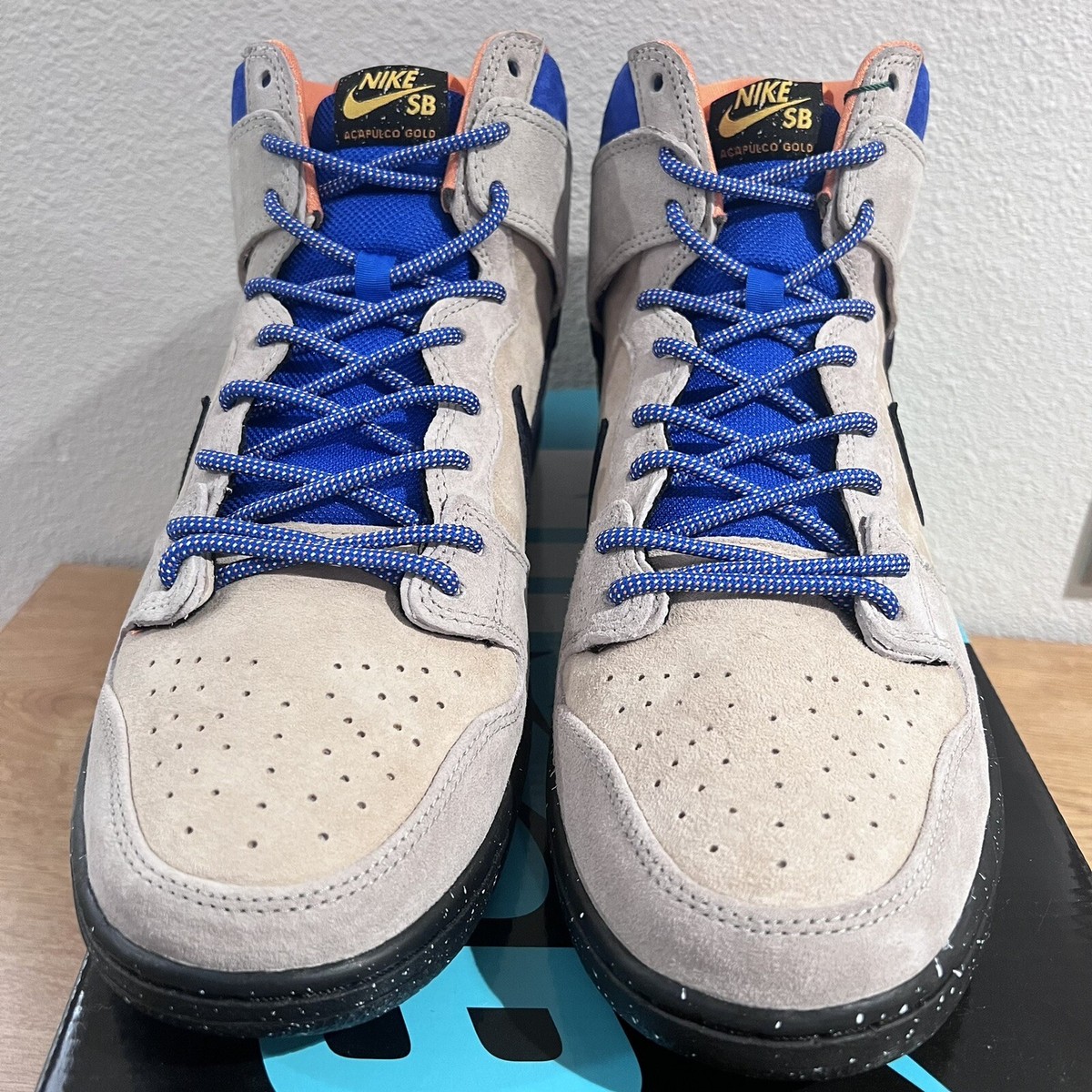 靴 Nike SB Dunk High \"Acapulco Gold\" Men's Nike SB Dunk High ACG Acapulco Gold High Blue Orange