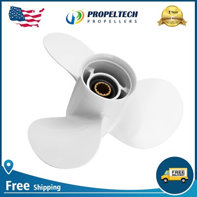 10 5/8x12 Outboard Boat Propeller for Yamaha 25-60HP 13 Spline 6H5-45952-00-00