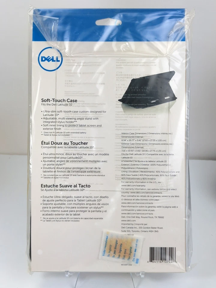 DELL LATITUDE 10 Tablet 10" Black Soft Touch Case P9P2H - NEW/Original Packaging - Image 4 of 4