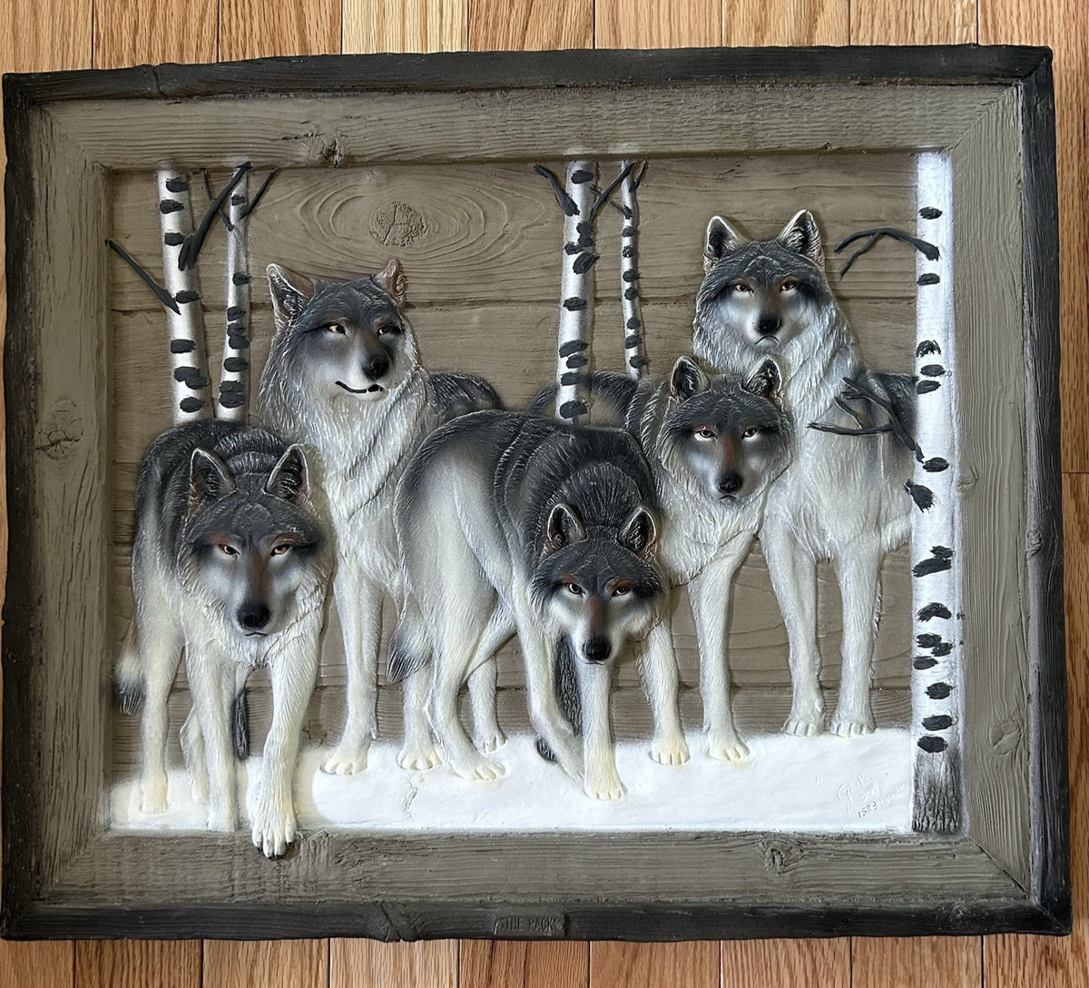 Vintage Wolf Relief Art 