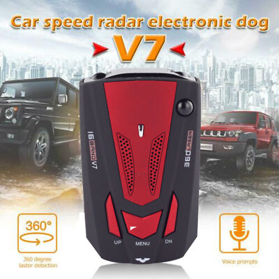 Polizei GPS Radarwarner 16 Band X K NK Ku Ka Laser VG-2 V7 LED 360 ° Rot