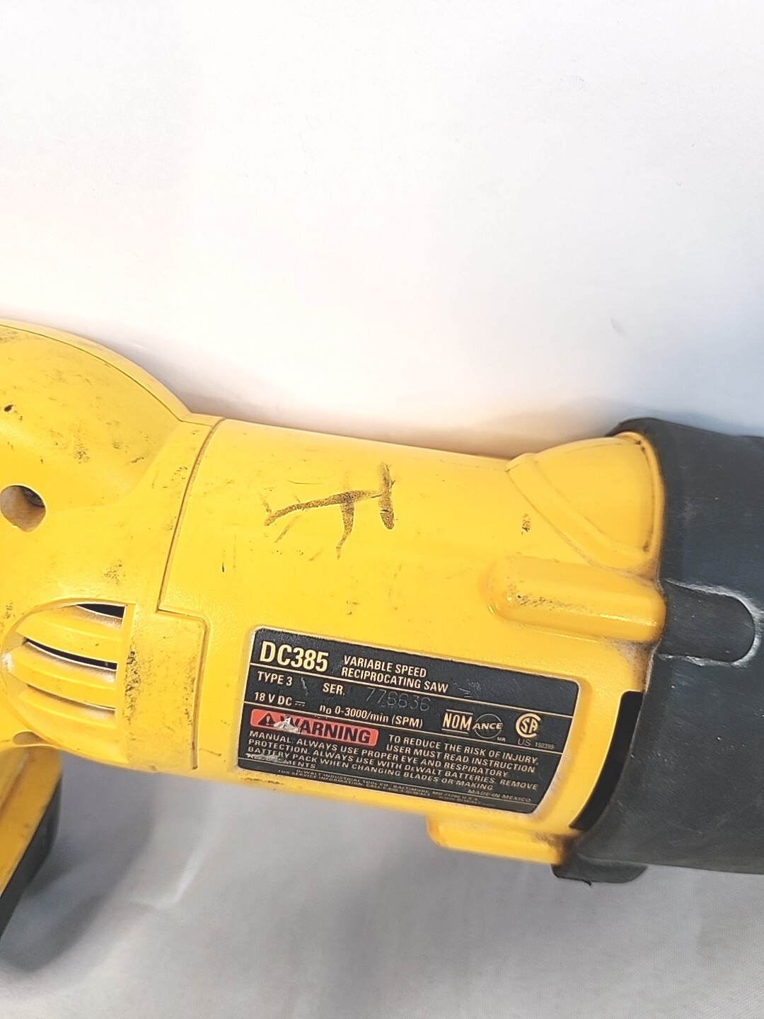 DEWALT DC385B 18V Cordless Reciprocating Saw Battery And Charger eBay