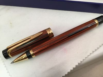 Waterman Liaison Rollerball Pen Ebonite Orange / Woodgrain 46405