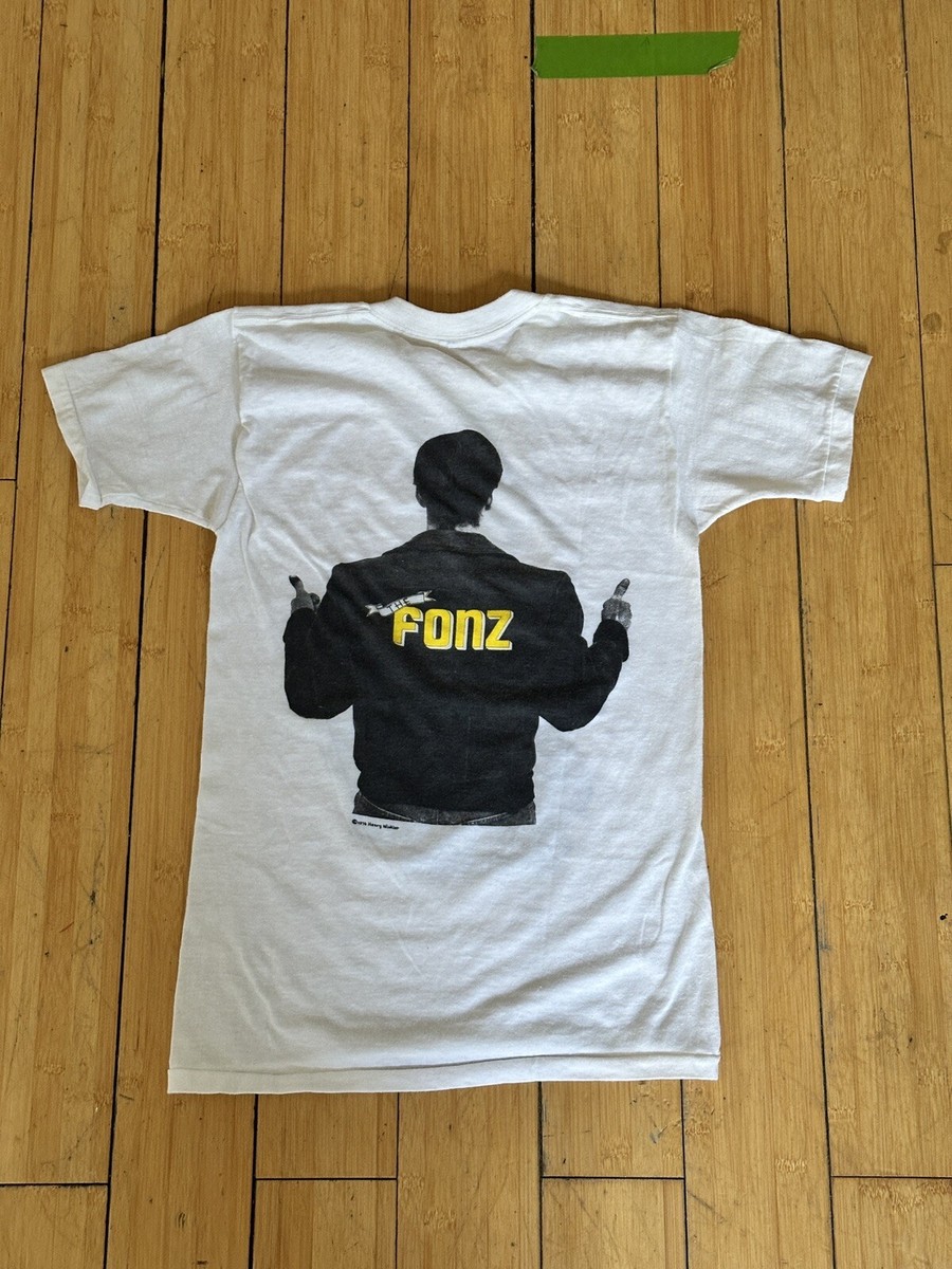 ヴィンテージ 70s プリントTシャツ Fonzie The Fonz Vintage Rare 70s 1976 Fonzie The Fonz T-shirt White Paper Thin