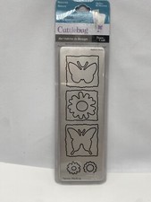 Cuttlebug - 2 Dies - Naturals - Butterfly Flower Squares NEW