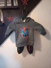 Marvel Spider Man Boy Outfit Matching Sweatpants Hoodie Size 6-9mo
