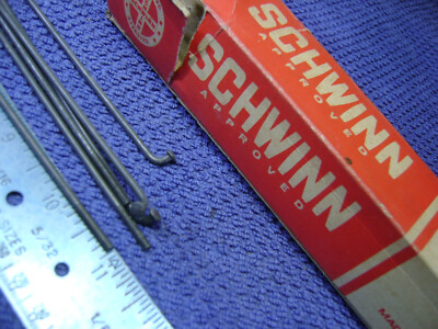Rayons Vélo Schwinn Union 11ga 197mm Galvanisé - Lot De 7 Avec Mamelons, NOS