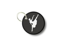 Keychain round printed double-sided ballet dancer