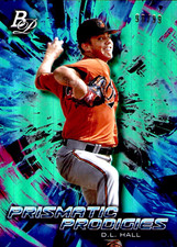 2018 Bowman Platinum D.L. Hall Prismatic Prodigies Green #PPP-2 -/99 - Orioles