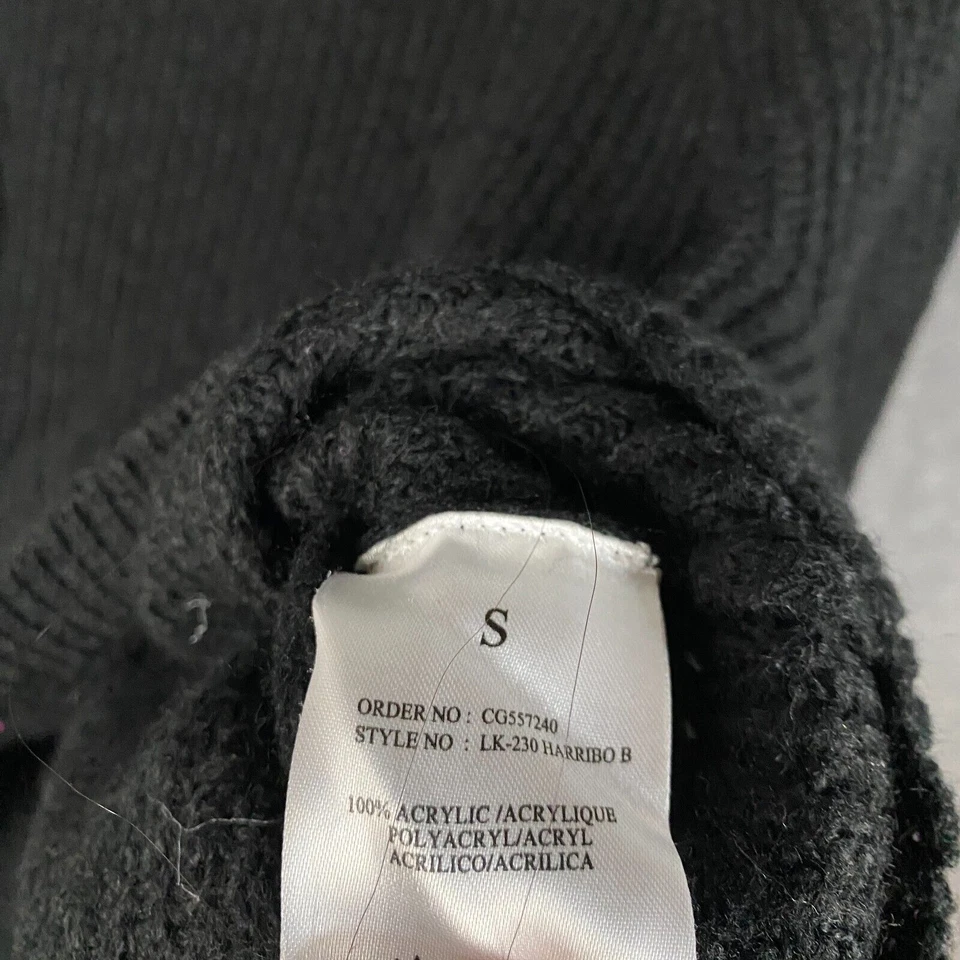 Suéter Brave Soul Para Mujer Pequeño Pullover Negro 100% Acrílico Tejido S Foto 4 de 4