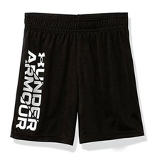Under Armour Boys Size 4 Prototype Logo Shorts Black White New with Tags