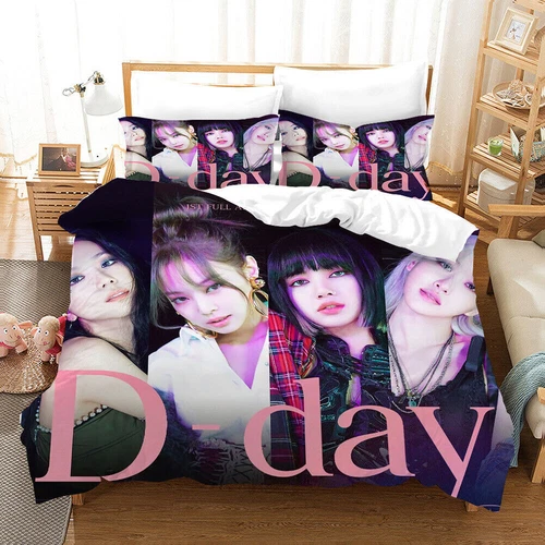 BLACKPINK K-POP Doona Duvet Cover Bedding Set Pillowcase Single Double Queen - Picture 9 of 31