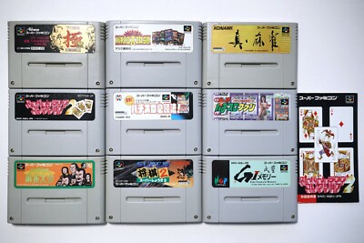 Super Famicom 9 Mojang Pachinko Japan SFC games lot US Seller