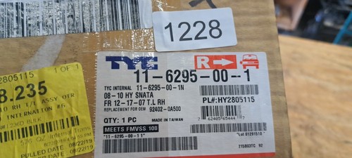 For 2008 09 2010 Hyundai Sonata Tail Light Assembly Passenger Side-HY2805115 - Picture 6 of 7