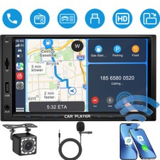 CAM Wireless Apple CarPlay Android Auto 7" Double DIN Car Stereo Radio Bluetooth