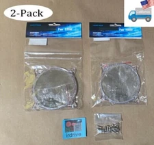 Qty 2: NEW Lamptron Clear 92mm Mesh UV Sensitive Fan Air Filter Frames w/ Screws