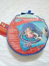 Baby Spring Float Sun Canopy Swim Ways Blue with Starfish  Clown Fish 9-24 mos