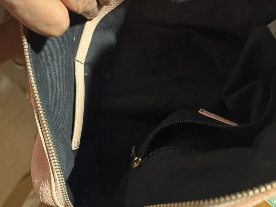 Versace Collection Blush Pink Pebbled Leather Top Handle Satchel/Crossbody - Image 4 of 4